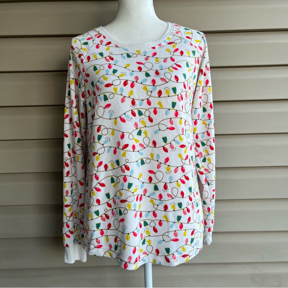 •Pajamarama• Soft Holiday Pajama/Lounge Top - Size Medium